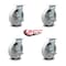 Service Caster 8 Inch Semi Steel Swivel Caster Set with Roller Bearings and Brakes SCC SCC-30CS820-SSR-TLB-4 - alternate 5